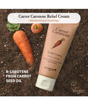 SKINFOOD Carrot Carotene Relief Cream 55ml (1.85 fl.oz.) - Redness Relief Soothing & Moisturizing Facial Gel Cream for Sensitive Skin Vegan Cruelty Free Dermatologically Tested - Buy Online on GoSupps.com