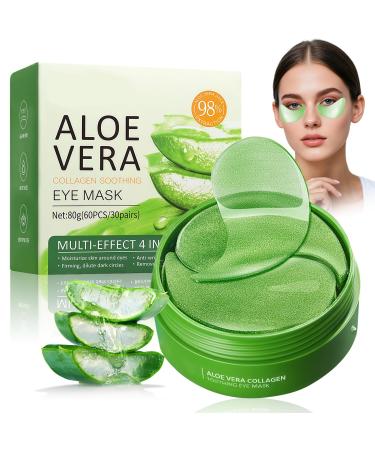 60 Pi ces Patch Yeux Anti Cernes Masque pour les Yeux Aloe Vera Yeux claircir Les Cernes Nourrit et lisse le contour des yeux R duit les Cernes Sous les Yeux