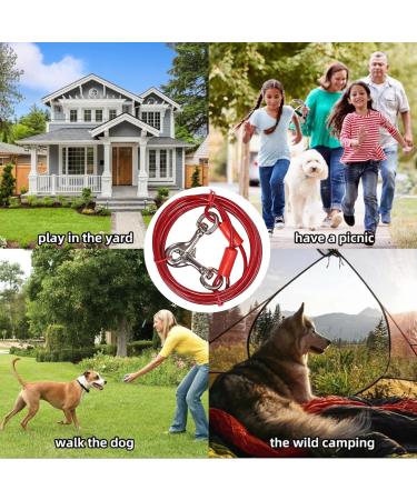 Qcwwy Stainless Steel Dog Anchor - 360 Rotatable Rust-Free 3m Cable for Large Dogs - Ideal for Courtyards Lawns & Camping - Buy Online on GoSupps.com