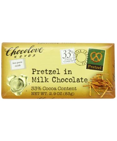 Chocolove Pretzel in Milk Chocolate 30% Cocoa 2.9 oz (83 g)