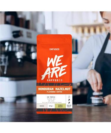 Honduras Hazelnut Flavoured Ground Coffee 227g Bag | Nuts & Cocoa Notes | Medium Roast Arabica | Single Origin | Omni Grind | (We Are Coffee Co) - Buy Online on GoSupps.com