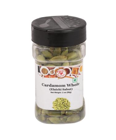 TAJ Green Cardamom Pods Whole, Indian Whole Cardamom, Elaichi Elachi, 2oz (56g)