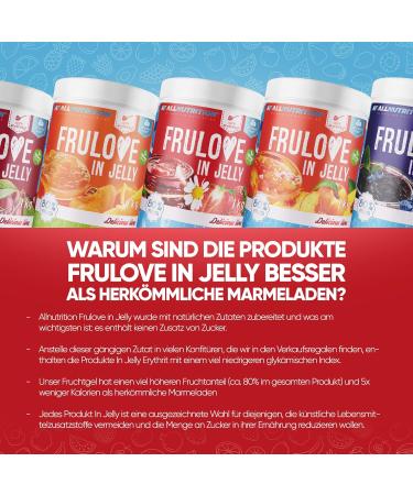 All-Nutrition Frulove Jelly Apple & Pear - Sugar-Free Jam - 80% Fruit Spread - Vegan Delights - 1000g Pack - Buy Online on GoSupps.com