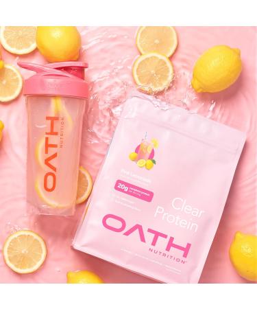 Oath Nutrition Clear Whey Isolate Protein Powder Pink Lemonade 20g Complete Protein per Serving No Added Sugar Grass-Fed 18 Servings - Buy Online on GoSupps.com