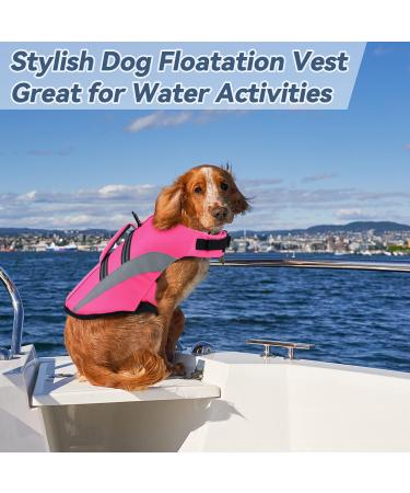 ALAGIRLS Dog Life Jacket - Pink Dog Costume for Swimming Pool Beach & Boating | Size MM 47-61cm - Buy Online on GoSupps.com