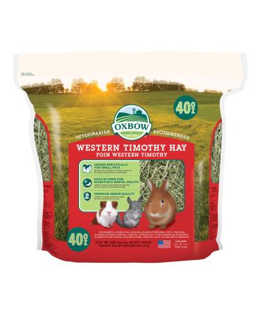Oxbow Animal Health Western Timothy Hay - All Natural Hay for Rabbits, Guinea Pigs, Chinchillas, Hamsters & Gerbils 2.5 Pound (Pack of 1) - Buy Online on GoSupps.com