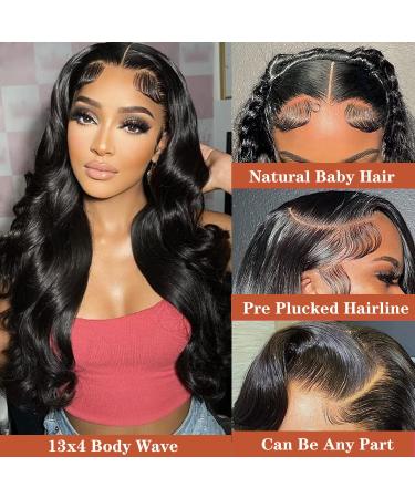 24 Inch Body Wave HD Lace Front Wig | Pre Plucked & Bleached Knots | 150% Density Human Hair | 13x4 Lace Frontal Wig for Black Women - Buy Online on GoSupps.com