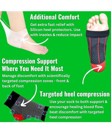 Atlecko 11-Piece Plantar Fasciitis Socks Kit - Compression Foot Sleeves & Ankle Support for Pain Relief (S/M Sizes 4-10) - International Shipping Available - Buy Online on GoSupps.com