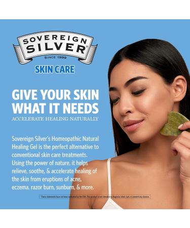 Sovereign Silver Natural Healing Gel - Effective Skin Care for Healing Redness Reduction Acne Scar Minimization & Inflammation Relief - 1oz (Pack of 1 - Buy Online on GoSupps.com