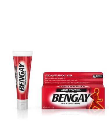 Ultra Strength Bengay Pain Relief Cream Topical Analgesic for Minor Arthritis Muscle Joint and Back Pain 4 oz
