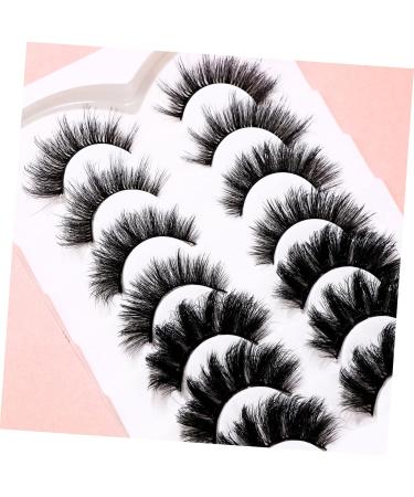 minkissy 7 Pairs Eyelashes Fake Lashes Full False Lashes Natural Look Wispy Strip Lashes 3d Faux Lashes Manga Lashes Cluster Fluffy Spiky Lashes Clear Lash Band Miss Bulk Set Fiber - Buy Online on GoSupps.com