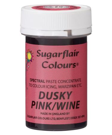 Sugarflair Dusky Pink/Wine Spectral Food Colouring Paste Highly Concentrated for Use with Sugar Pastes Buttercream Royal Icing or Cake Mix Vibrant Colour Dye - 25g