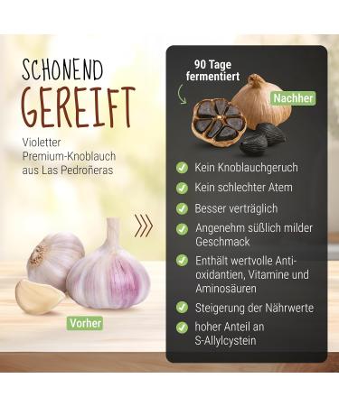 Black Garlic Peeled 50g - 90 Days Aged - Premium Quality from Las Pedroneras | International Shipping - Buy Online on GoSupps.com