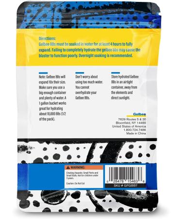 Gelbee GFGBB7 Yellow Water Bead Gel-BBS for Gel-BB Blasters - 20,000 Count - Buy Online on GoSupps.com