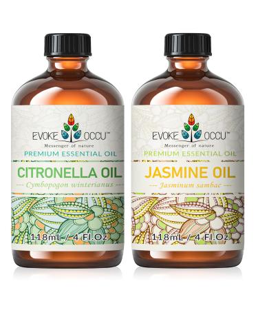EVOKE OCCU Citronella Essential Oil and Jasmine Essential Oil - 4 Fl Oz