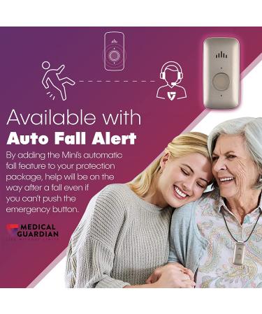 Mini Guardian 4G Medical Alert System by Medical Guardian - 24/7 Elderly Assistance - Easy Button for Seniors - Silver - Buy Online on GoSupps.com