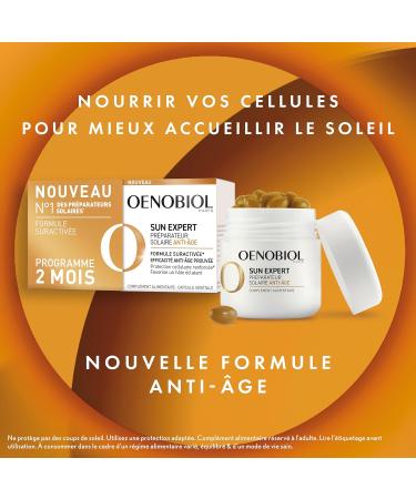 OENOBIOL Sun Expert Anti-Aging Sun Preparer - Proven Anti-Aging Effectiveness - Reinforced Cell Protection - Promotes an intense radiant tan - Food Supplement 2 x 30 capsules - 2 months - Buy Online on GoSupps.com
