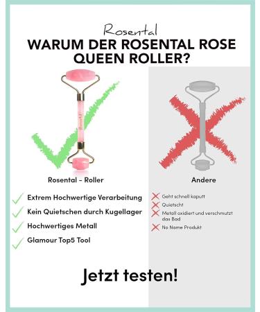 Rosental Organics Bergkristall Roller - Anti-Aging Facial Massage Roller | 100% Natural Soothing Regenerates Tired Skin - Buy Online on GoSupps.com