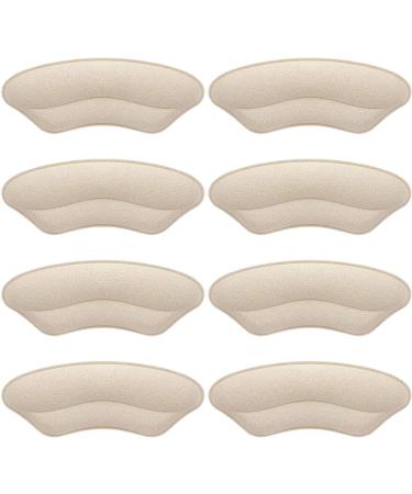 Makryn Premium Heel Pads Inserts Grips  Back of Heel Protectors Cushions Liner Prevent Too Big Shoe from Shoe Slipping Blisters Filler for Loose Shoe Fit for Men Women (BeigeA)