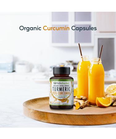 Nutra Nourished Organic Turmeric Curcumin with Black Pepper - 1350mg Standardized Turmeric 95% Curcumin| Highest Strength Curcumin Curcuma Capsules | Made in Australia (90 Capsules) - Buy Online on GoSupps.com