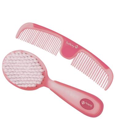 Safety 1st Easy Grip Brush and Comb, Raspberry Pink