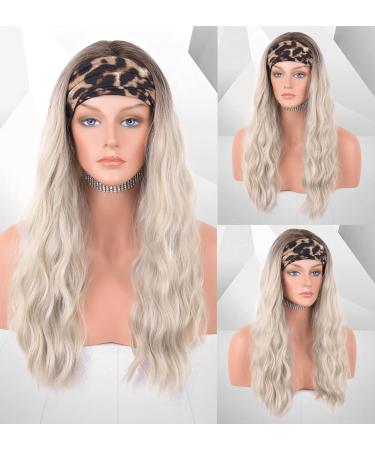 Vebonny Headband Wigs - Removable Synthetic Blonde & Ombr Brown Curly Wig | Glue-Free Shoulder Length Vebonny-153 - Buy Online on GoSupps.com