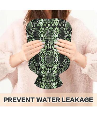 Hot Water Bottle with Snake Skin - 1L Small Pain Relief Bag for Bed Hands & Feet - BAP-Free - Buy Online on GoSupps.com