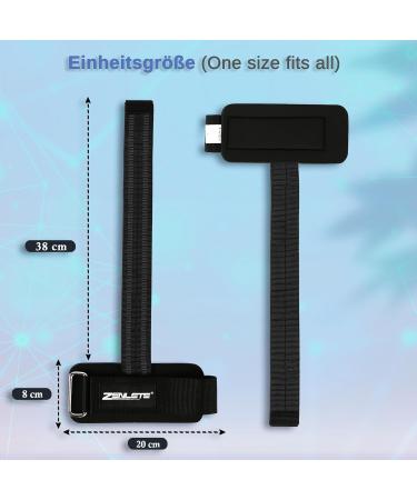 Zenlete Profi 2in1 Train Aid Wrist Bandages - Optimal Lifting Straps for Bodybuilding Weightlifting & Strength Training - Fitness Gear for Men & Women - Black - Buy Online on GoSupps.com