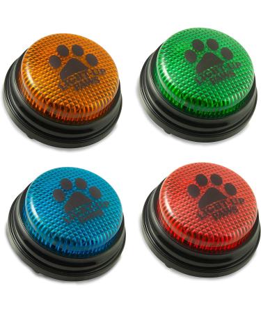 LightUp Paws LED Training Buttons for Dogs & Pets | Recordable Buzzers for Easy Communication | Perfect Pet Gift with Free Stickers - Buy Online on GoSupps.com