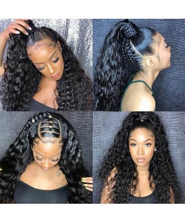 24 inch Deep Wave Lace Front Wig - Pre Plucked, 180% Density, Brazilian Virgin Human Hair - Buy Online on GoSupps.com