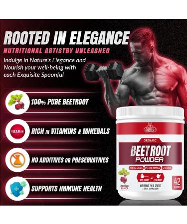 Organic Beet Root Powder | Nitric Oxide Supplement for Heart Health & High Blood Pressure Support - Superfood Beets Supplements - Buy Online on GoSupps.com