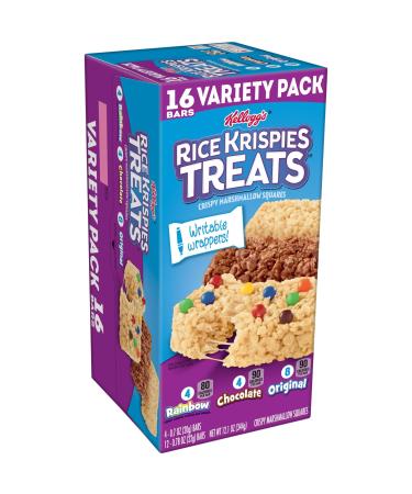 Rice Krispies Treats Marshmallow Snack Bars, Kids Snacks, School Lunch, Variety Pack (6 Boxes, 96 Bars)