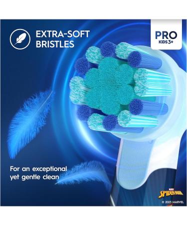 Oral-B Pro Kids Electric Toothbrush | Christmas Gift for Kids | Spiderman Stickers | 2 Modes | Kid-Friendly Sensitive Mode | Ages 3+ | 2 Pin UK Plug | Blue - Buy Online on GoSupps.com