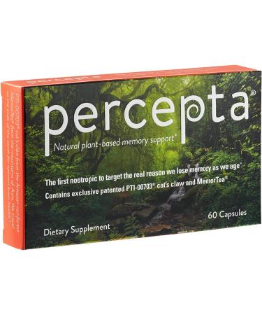 Percepta Plant-Based Memory Support - Natural Nootropic for Memory, Focus & Concentration - 30 Day Supply - Buy Online on GoSupps.com
