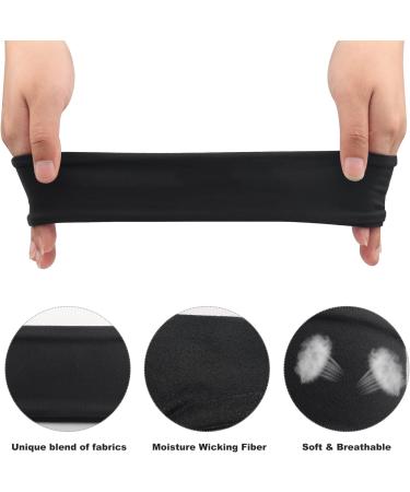 IPOW Sports Headband - Anti-Slip Welding Strap for Men & Women | Perfect for Tennis Running Crossfit & Fitness - 2 Pack Black - Buy Online on GoSupps.com