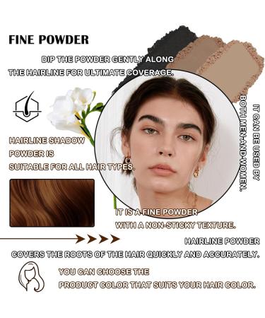 3 Pcs Root Touch Up Hair Powder Set Quickly Cover Up Hairline Powder Waterproof Hairline Shadow Powder for Women & Men Hair Powder with Soft Puff(Dark Curry + Light Curry + Black) - Buy Online on GoSupps.com
