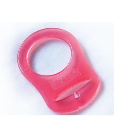 Silicone ring (adapter) for pacifier chains red (7)