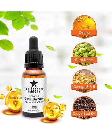 Ozonated GoodBye Gum Disease - Natural and Effective Oral Gum Disease Treatment with Neem and Clove Oils - 0.5 Fl Oz - Buy Online on GoSupps.com