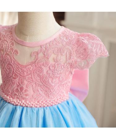 NNJXD Baby Girl Princess Tutu Dress 3-4 Years Pink&Blue - Birthday Party Gown 2025 - Buy Online on GoSupps.com