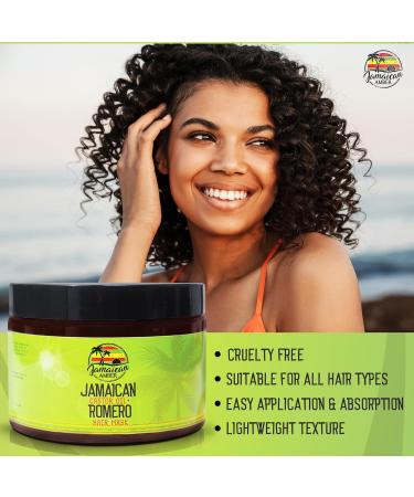 Jamaican Amber Castor Oil & Romero Hair Mask - 12 fl oz/ 354 ml - Deep Conditioning Hair Repairing Mask for Dry Damaged Hair - Buy Online on GoSupps.com