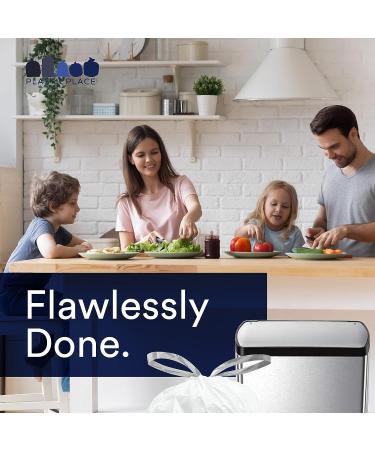 Plasticplace Custom Fit Trash Bags for simplehuman Code Q Bins - 50 Count, White Drawstring Garbage Liners - 13-17 Gallon - 25.25 x 32.75 - Buy Online on GoSupps.com