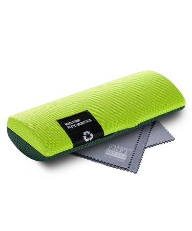 FEFI - Hardcase glasses case with fabric cover made from recycled PET bottles Green