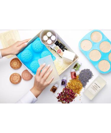 Premium Soap Making Kit: Melt and Pour Shea Butter Soap Base with Essential Oils Mold Kit - 2 LB Mica Powder - Perfect for Beginners and Families - Buy Online on GoSupps.com