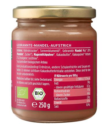 Buy Davert Almond Cream 250g - Creamy Chocolate Spread Palm Fat-Free 100% Organic Quality - International Shipping Available - Buy Online on GoSupps.com