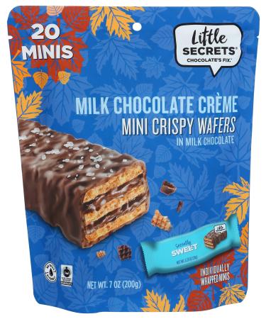 LITTLE SECRETS Milk Chocolate Mini Crispy Wafers with Sea Salt, 7 OZ