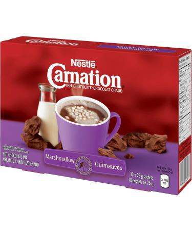 CARNATION Hot Chocolate Marshmallow Mix 10 X 25g Sachets (Pack of 12) 120 Count Sachets Chocolate w/ Marshmallow 25 g (Pack of 120) - Buy Online on GoSupps.com