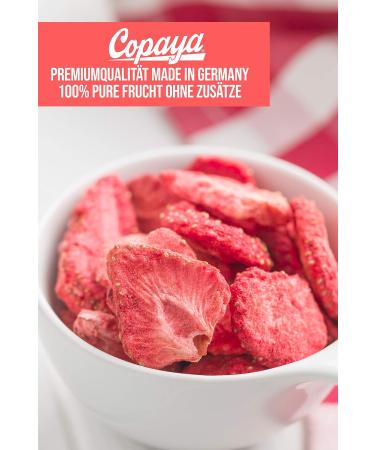  Copaya Copaya Freeze-dried strawberries in 200g slices delicately processed crispy strawberries and no additives packed in an aromatic protection bag for long life - Buy Online on GoSupps.com
