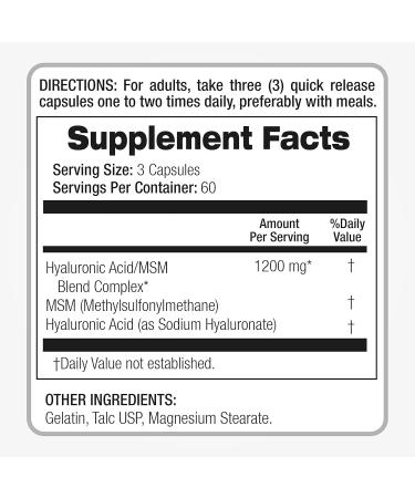 FITO MEDIC S Lab Hyaluronic Acid Capsules - 1200 mg 180 Capsules for Skin Hydration Joint Support & Antioxidant - Ultra High Absorption International Shipping Available - Buy Online on GoSupps.com