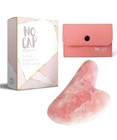 Rose Quartz Jade Gua Sha Face Cosmetic Product | Eliminate Fine Lines and Wrinkles | Beauty Facial Massager | Premium Quality Crystal | Body  Face  Neck
