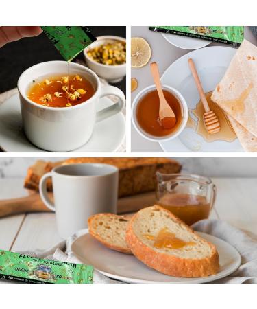 Propol-mel - Polyfloral Honey in Monodose Sticks | 12g x 50 Units | 100% Natural and Pure from Romania | Soft and Light | Ideal for Tea Coffee Desserts and More - Buy Online on GoSupps.com